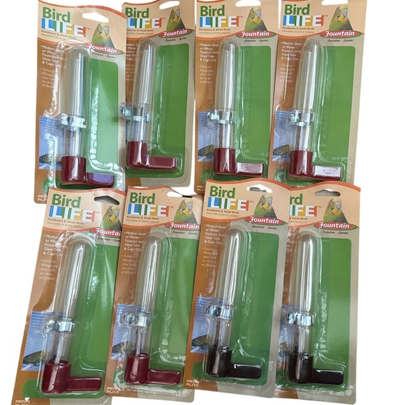 Penn Plax Bird Life Medium thin Seed or Water Fountain Glass Tube lot of 8 - Picture 1 of 1